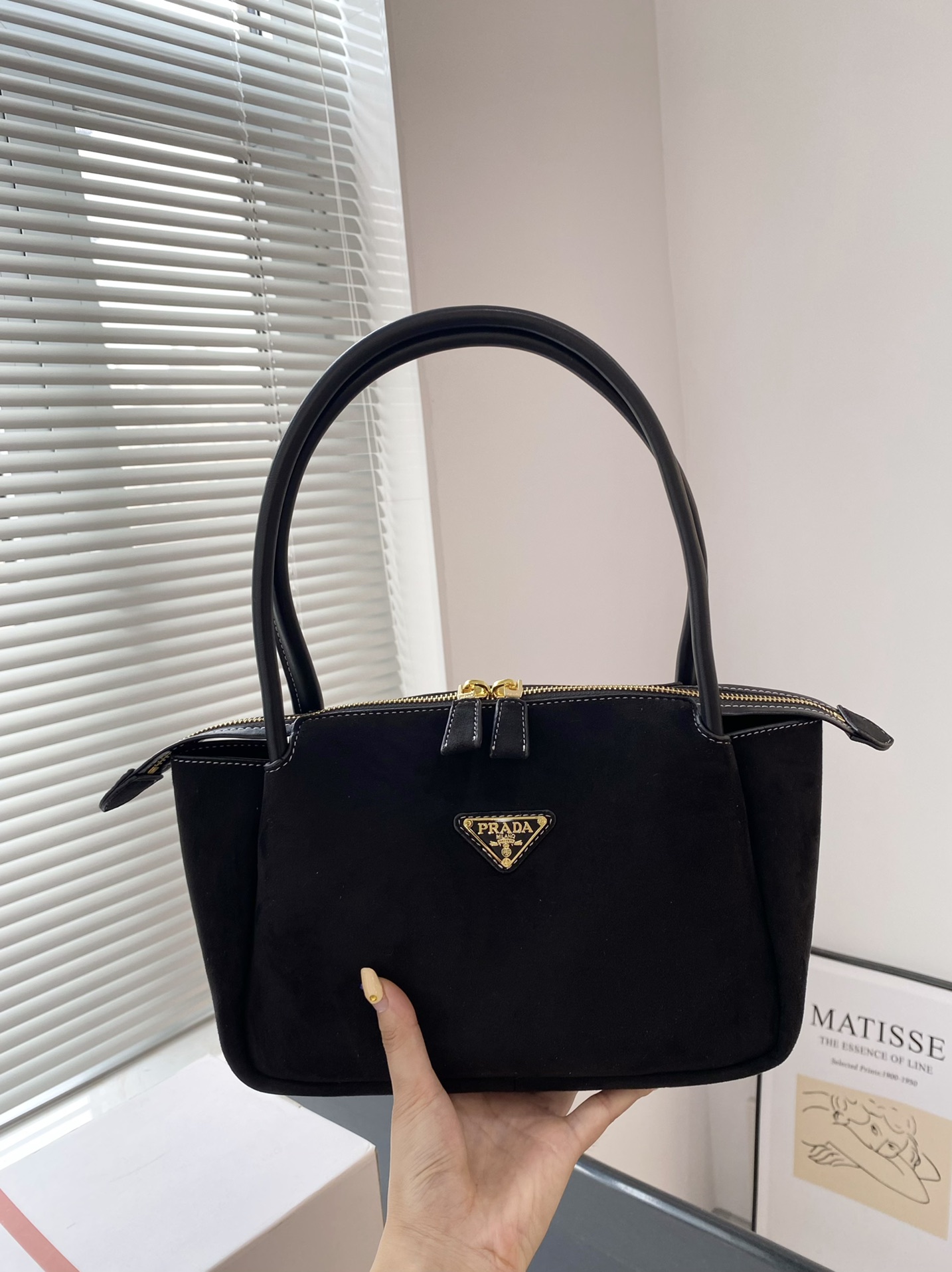 Prada Hobo suede soft handbag