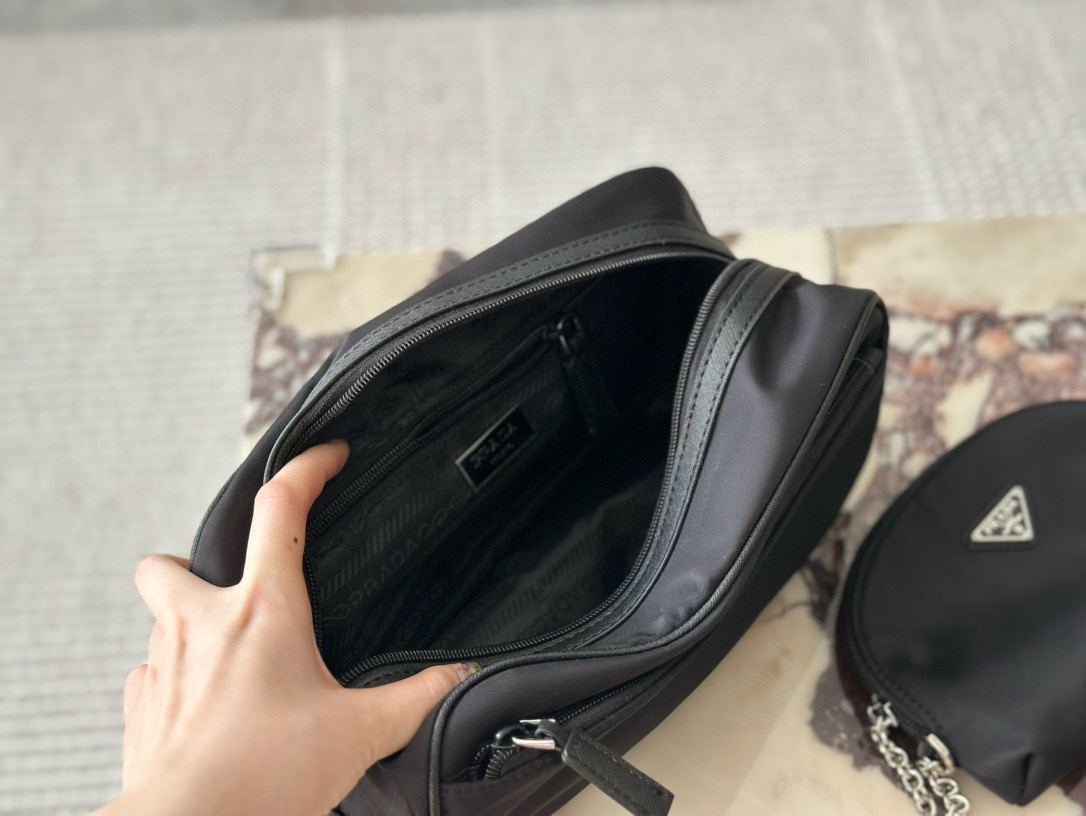 Prada nylon cosmetic bag