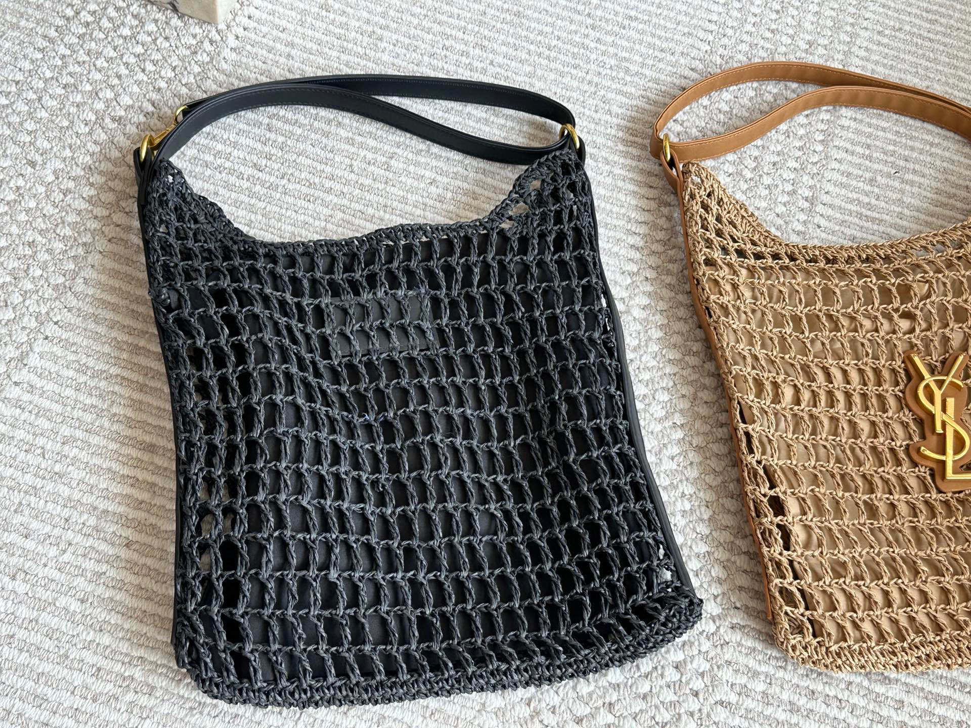 YSL straw Wave bag 135936