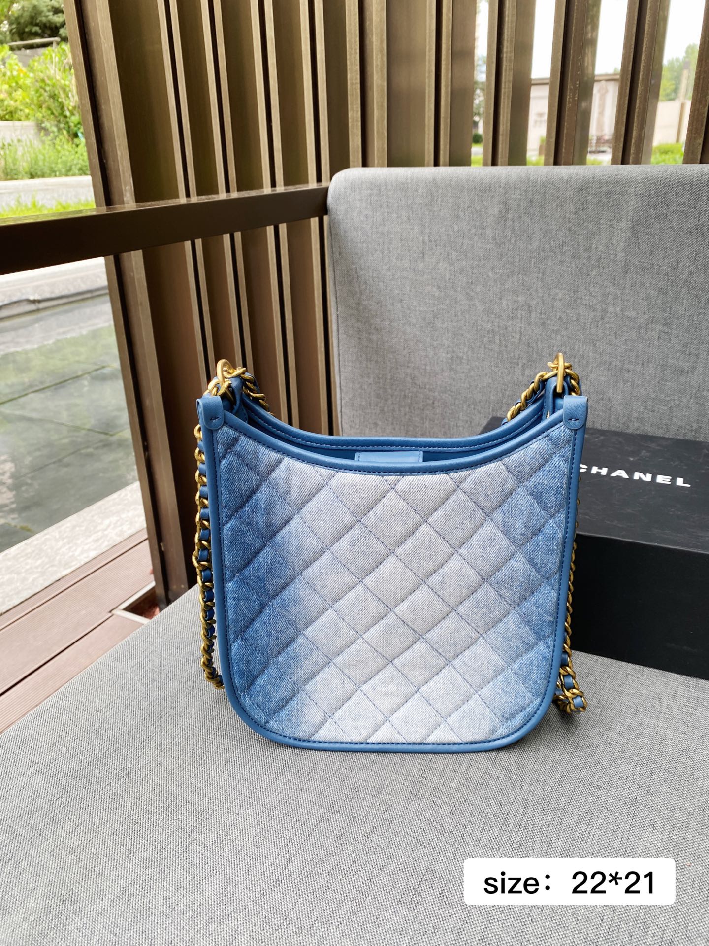 CHANEL denim hobo bag 138976