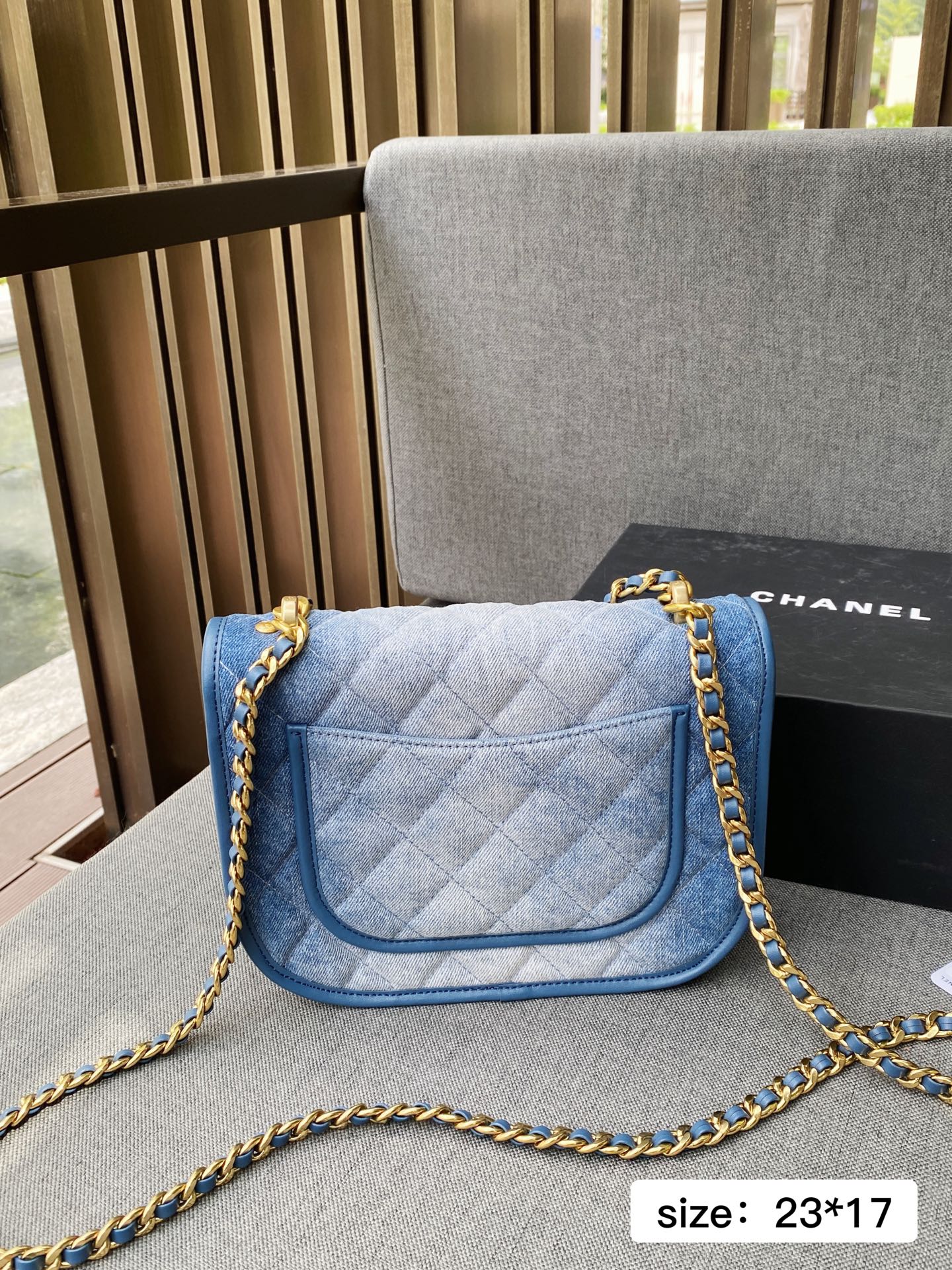 CHANEL denim hobo bag 138975