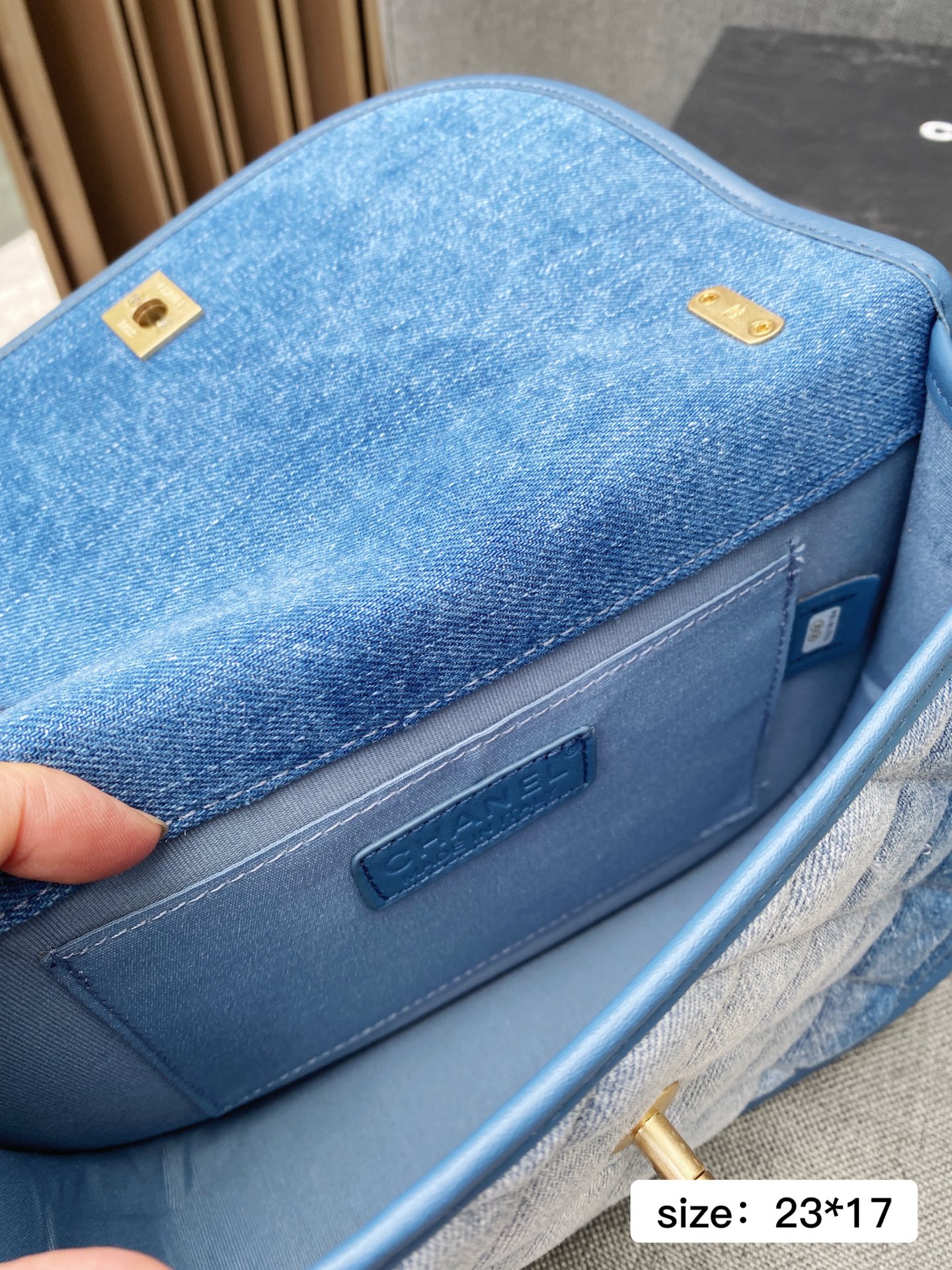 CHANEL denim hobo bag 138975