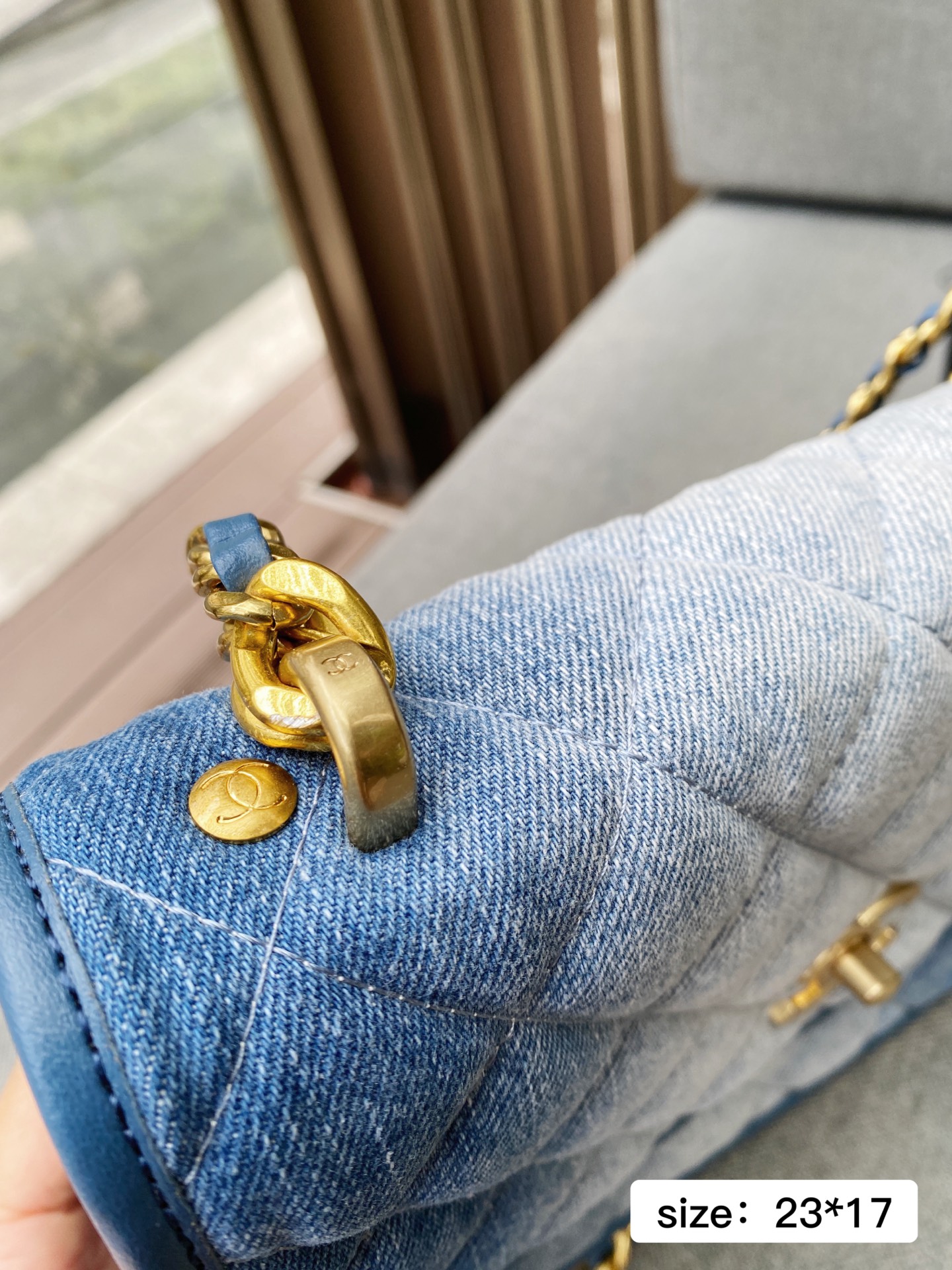 CHANEL denim hobo bag 138975