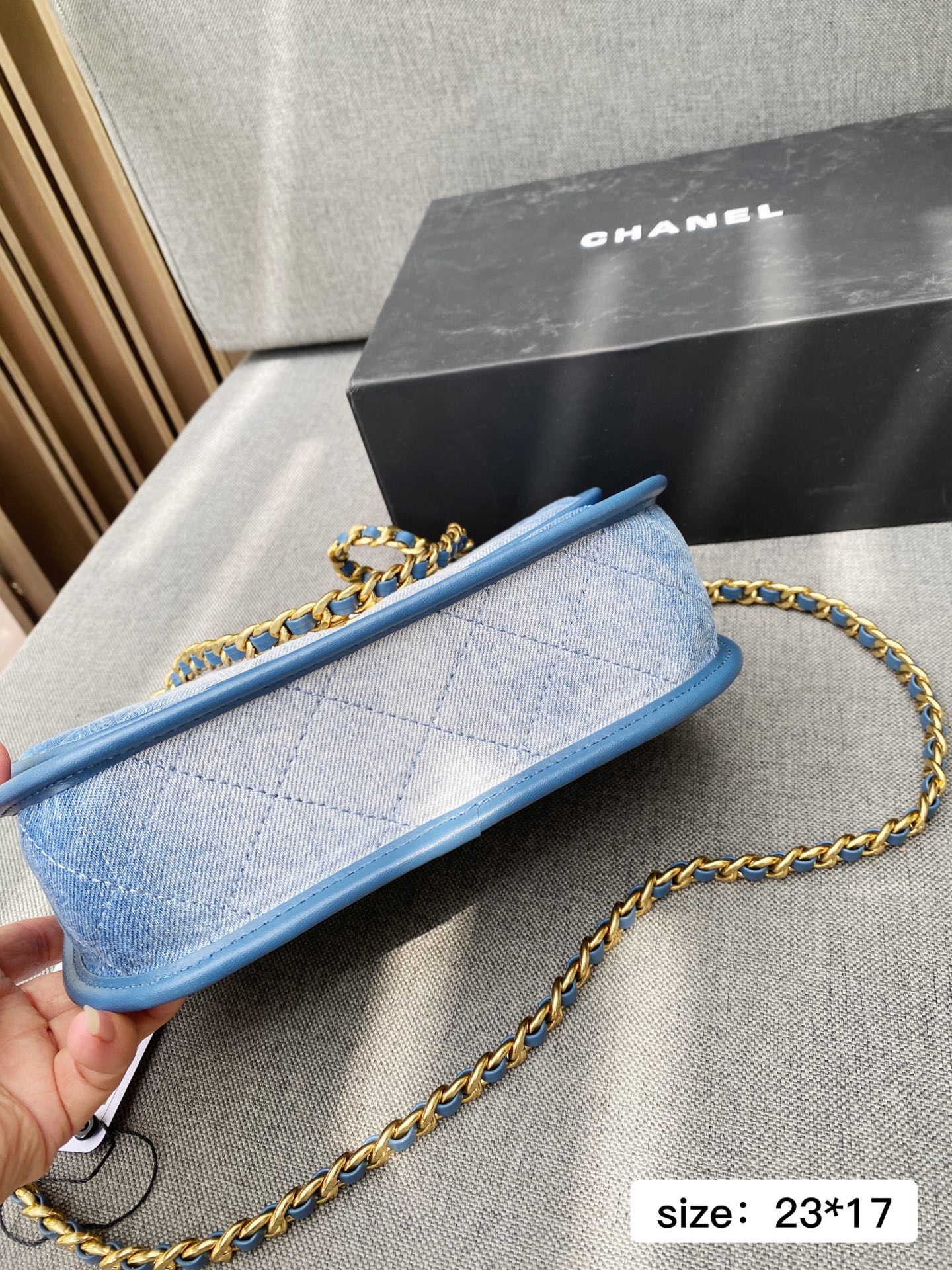 CHANEL denim hobo bag 138975