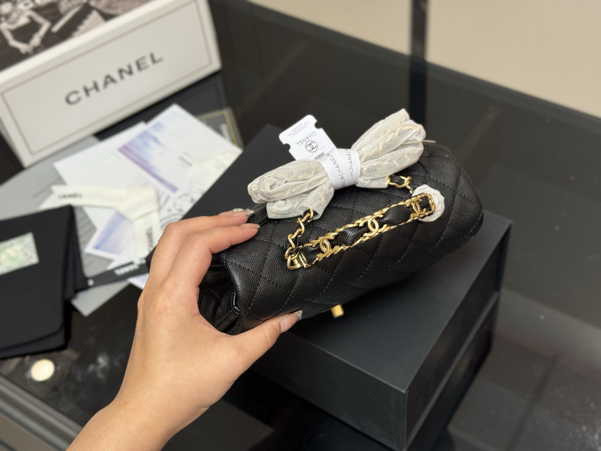 Chanel mini cf handle bag 139053