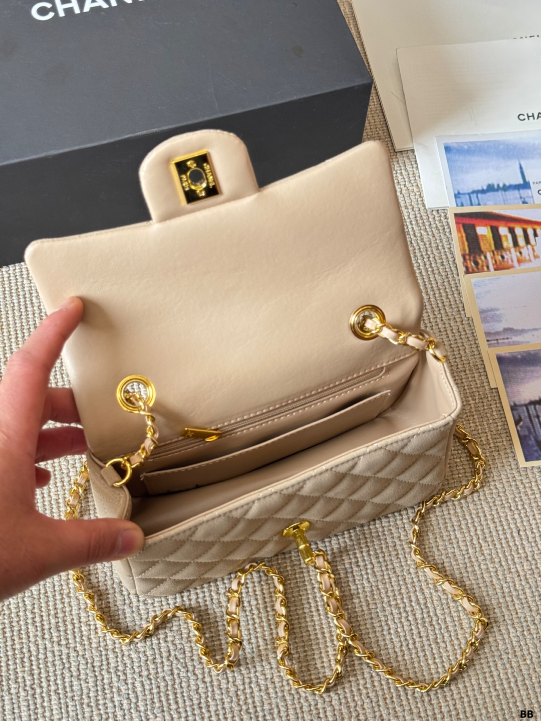 Chanel chamois new CC CF bag 139064