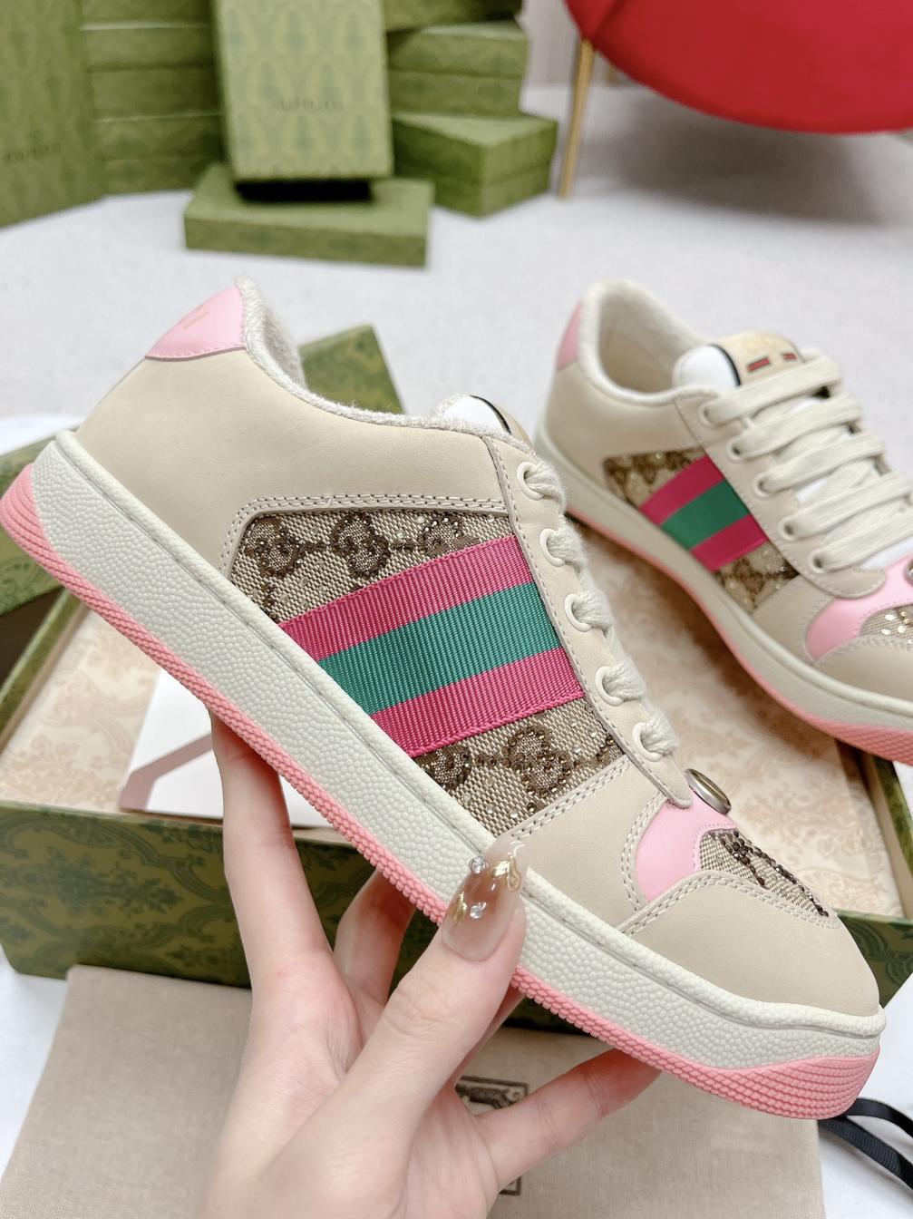 Gucci Women vintage cryatal sneakers 133350