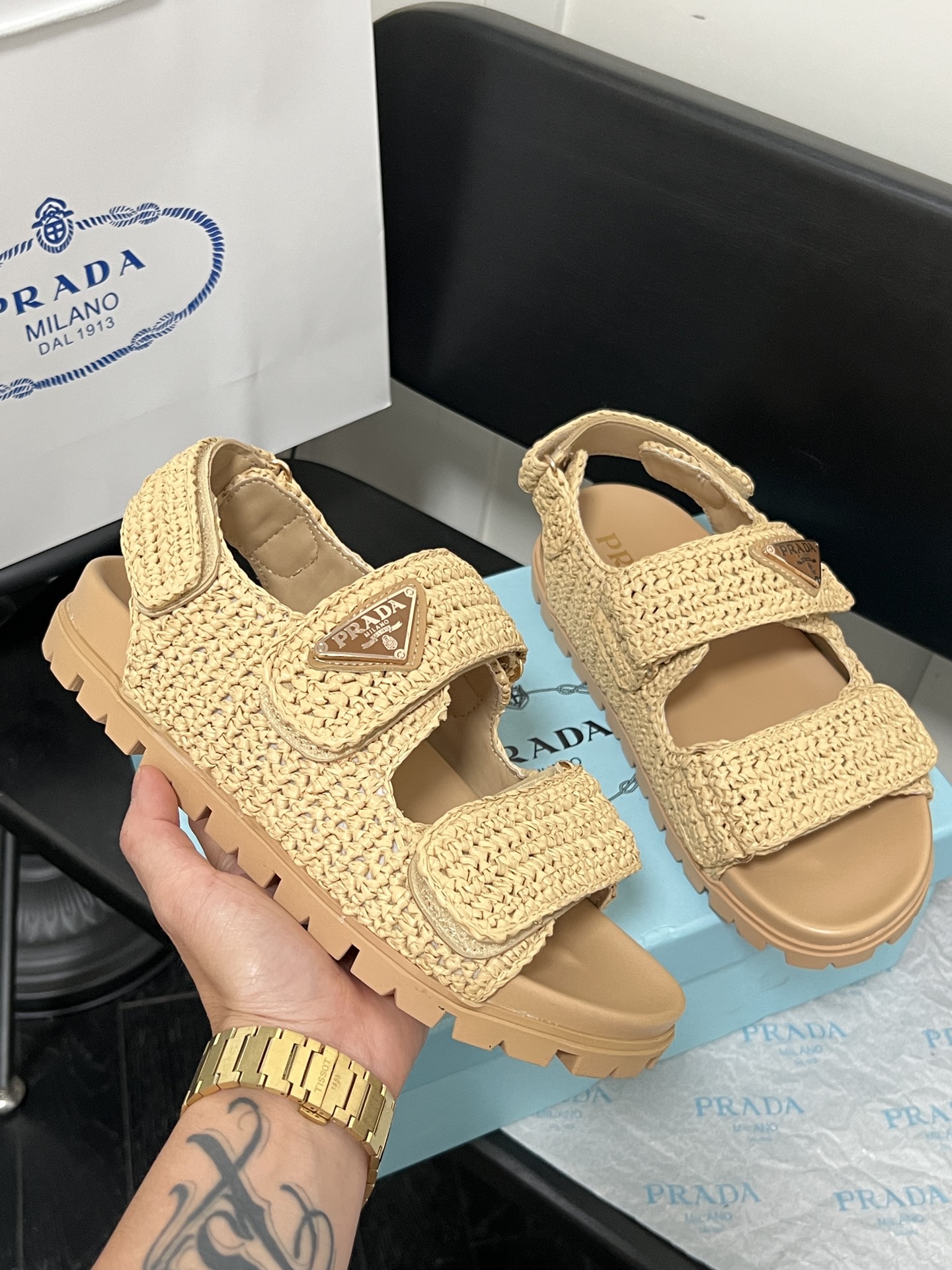 2025ss PRADA Wave sandals 135929