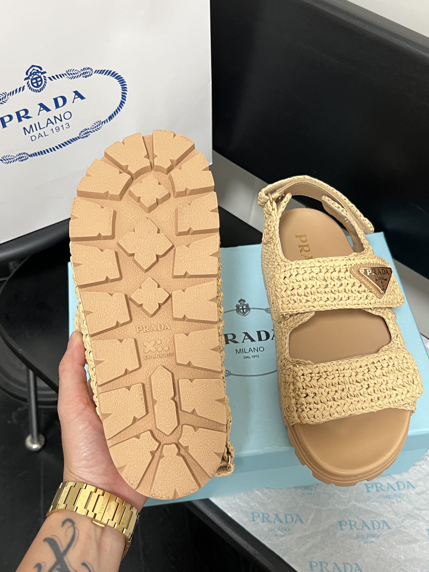 2025ss PRADA Wave sandals 135929