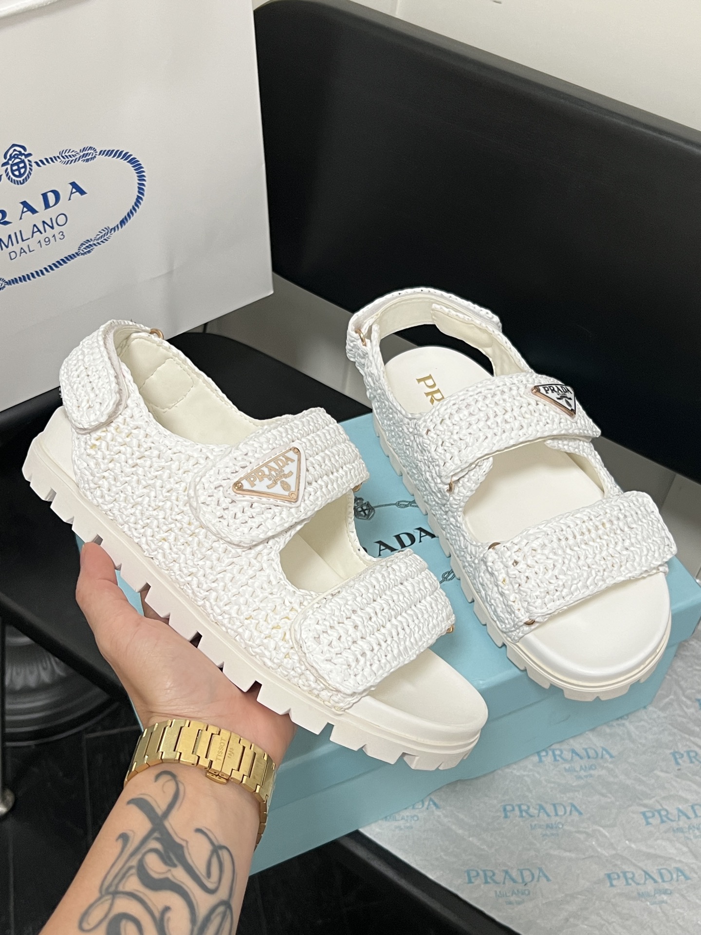 2025ss PRADA Wave sandals 135928