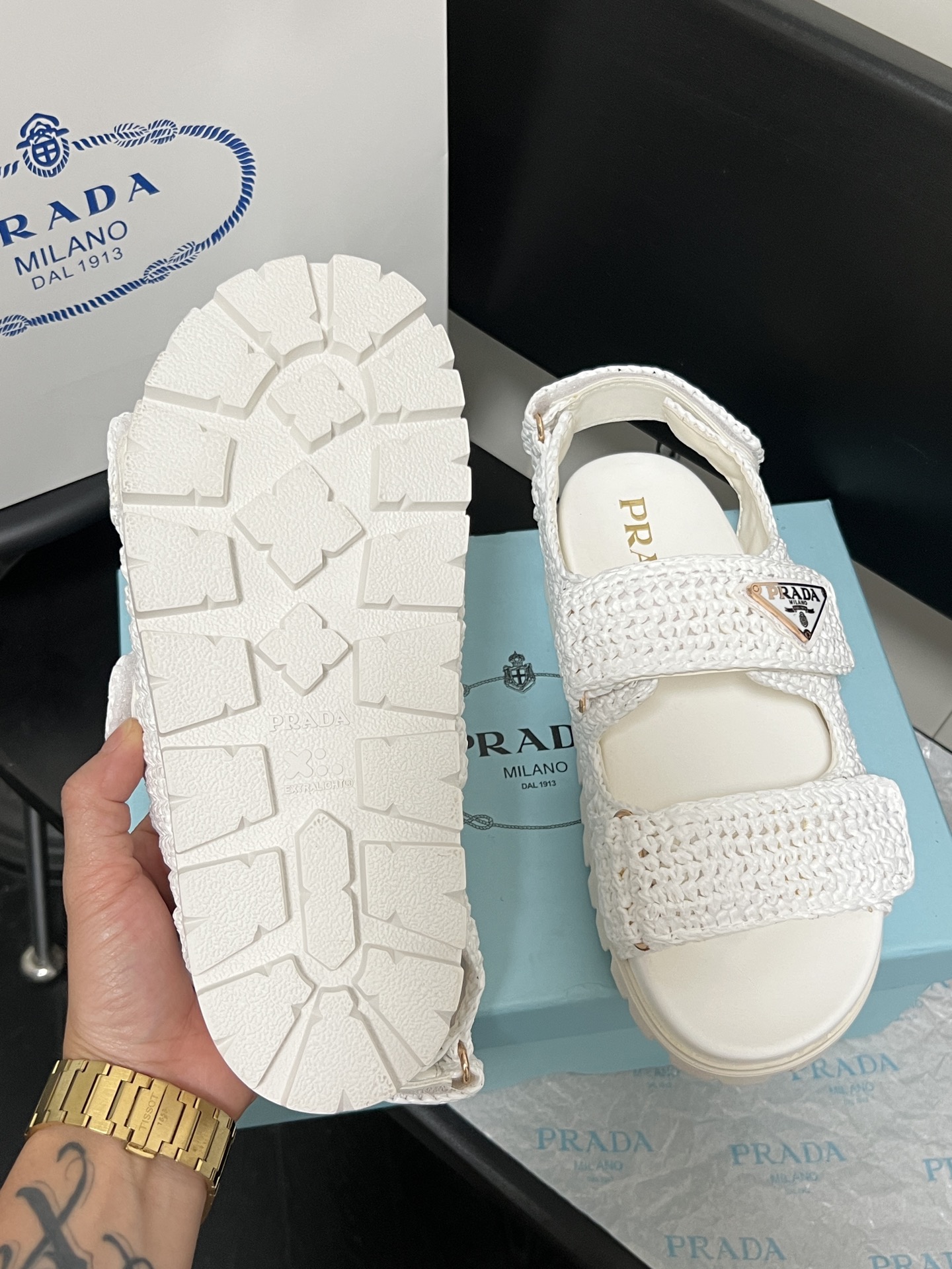 2025ss PRADA Wave sandals 135928