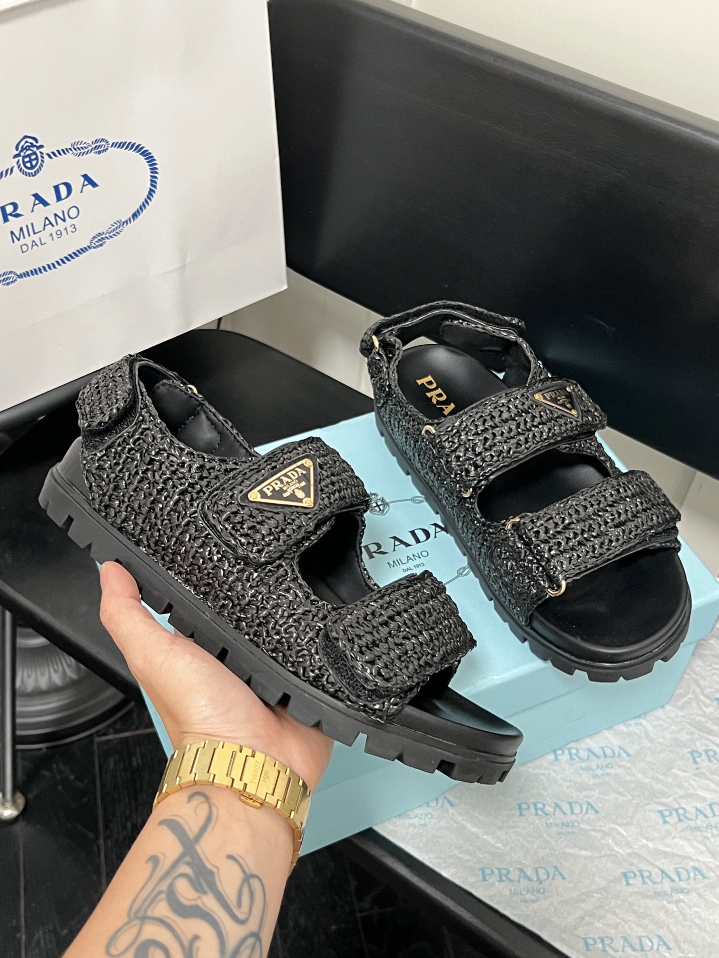 2025ss PRADA Wave sandals 135927
