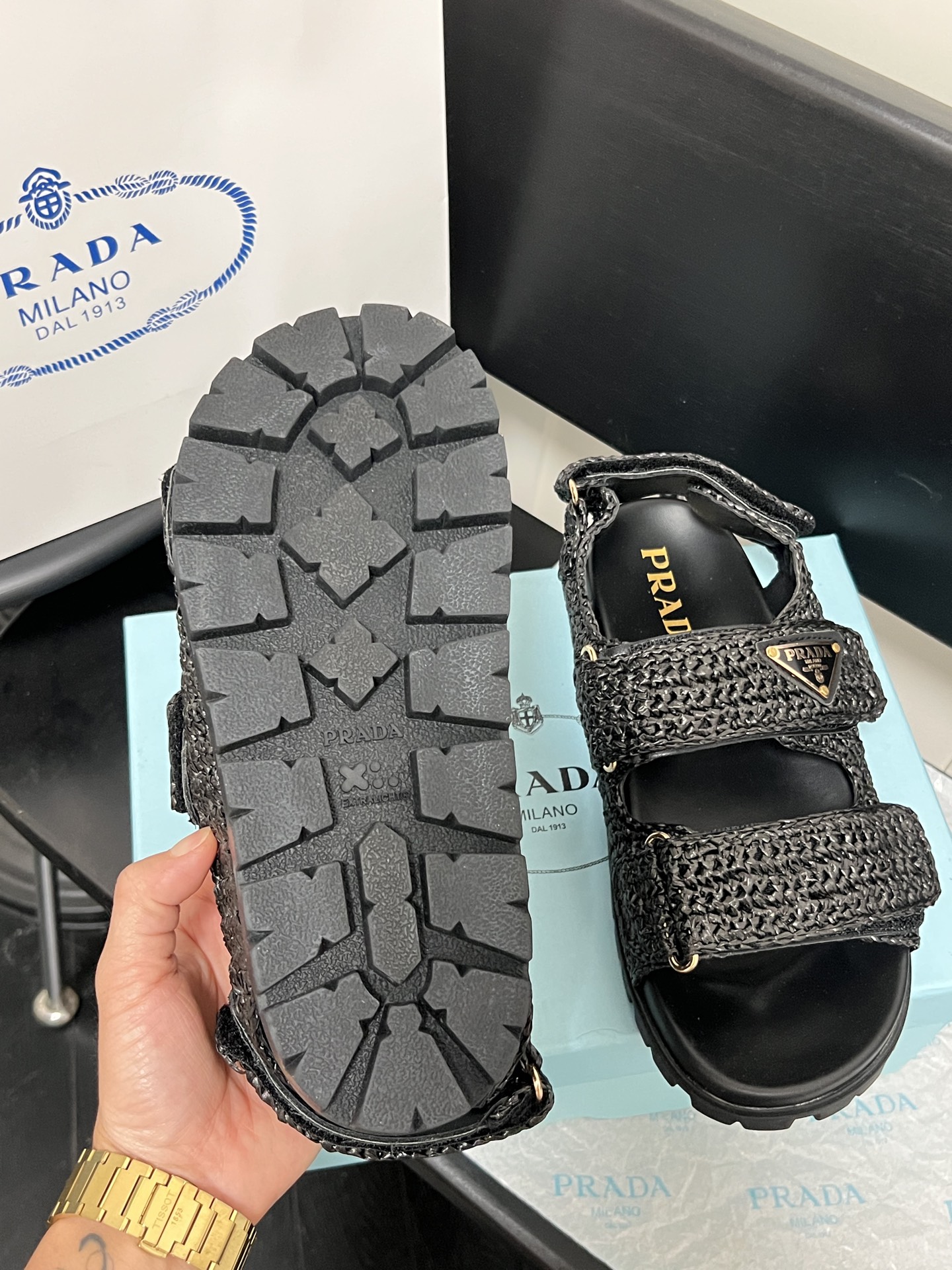 2025ss PRADA Wave sandals 135927