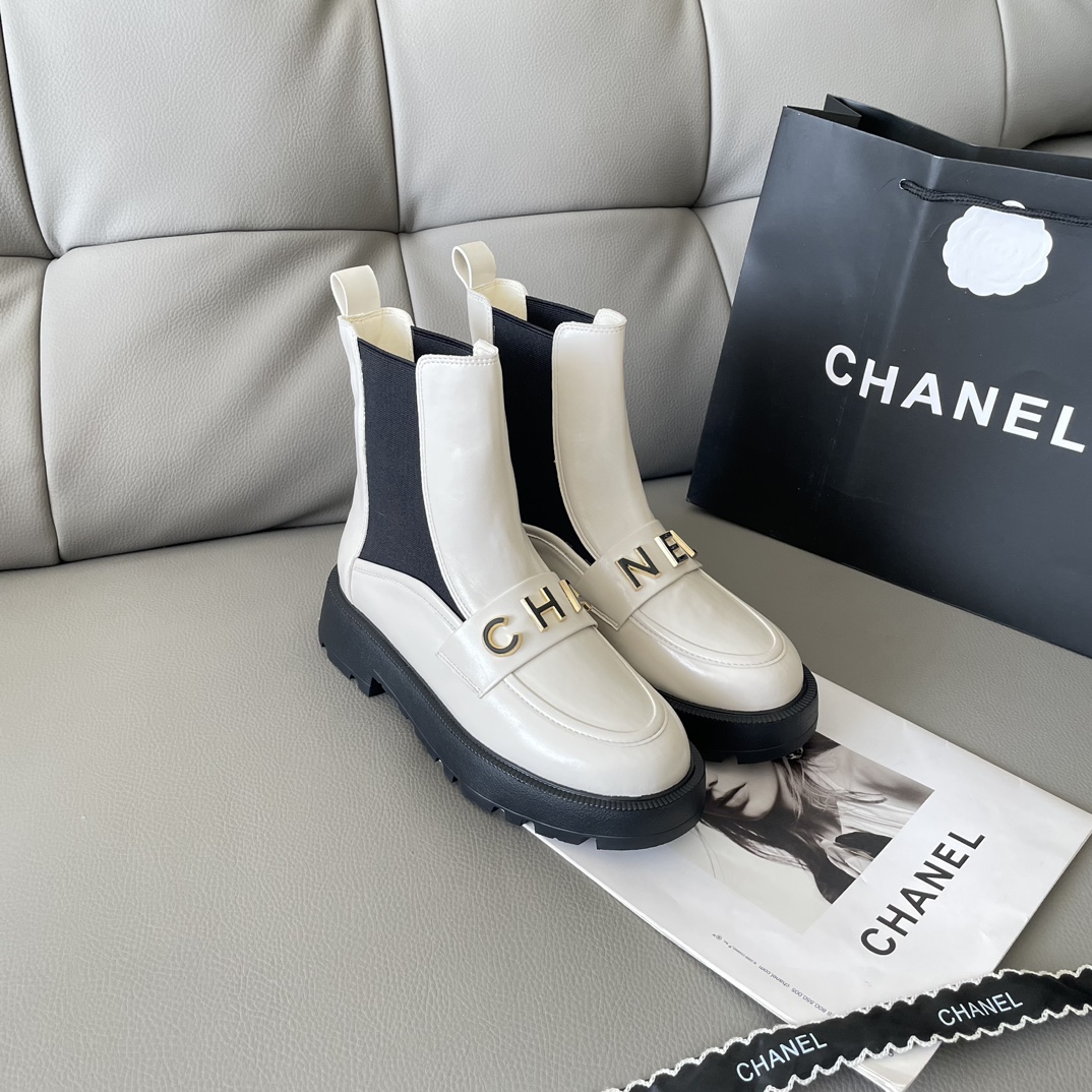 CHANEL 25SS letter short boots 139028