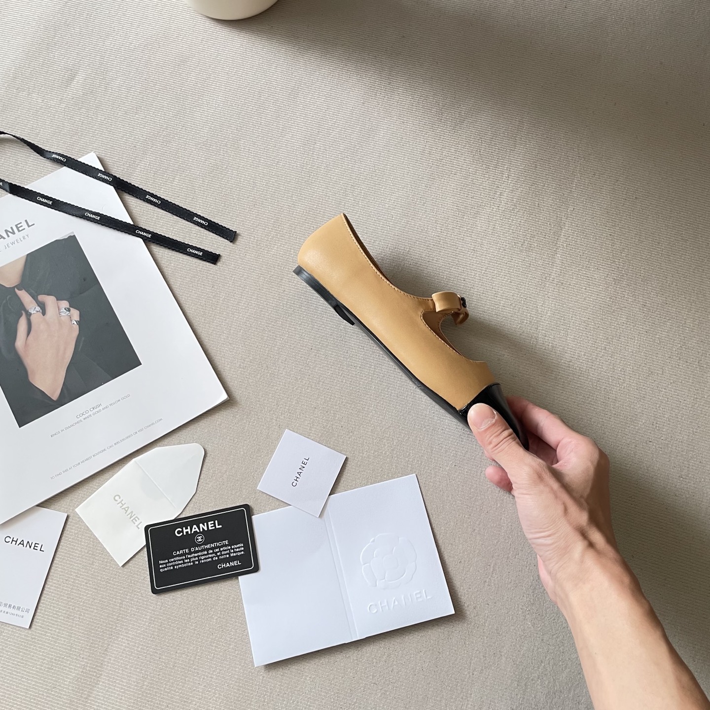 CHANEL CC bowknot 25S flat shoes